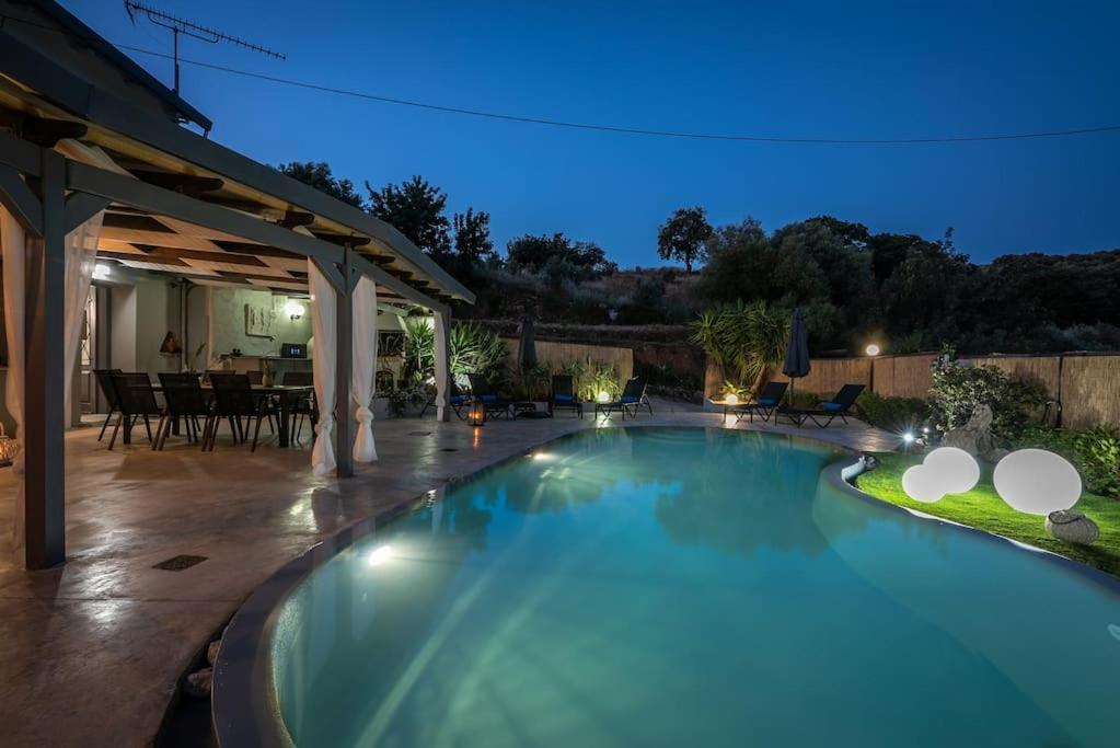Casa Del Miele, Private Pool, Bbq, Mountain View. Villa Alikianos Exterior photo